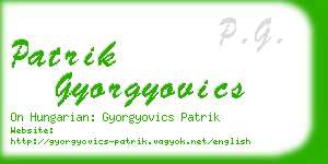 patrik gyorgyovics business card